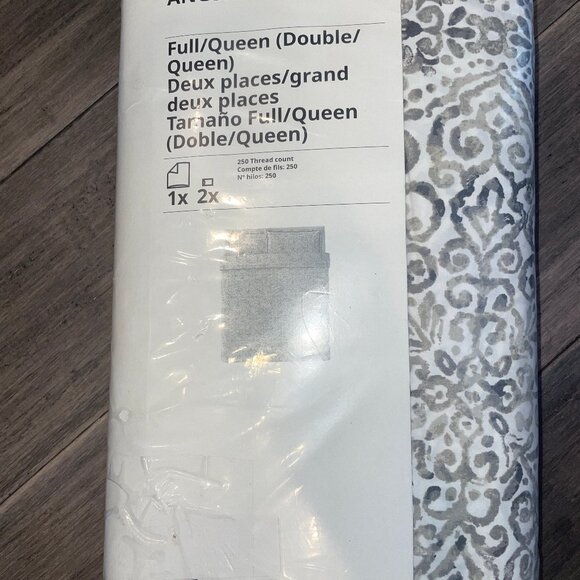 New ! IKEA ÄNGSKLOCKA Duvet Cover And Pillowcase(s) Full/Queen COTTON 004.932.95 - Picture 1 of 7
